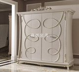 欧式实木雕刻奢华创意四门衣柜 可定制床 欧式全实木雕花