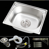 304不锈钢水槽套餐小单槽支架 厨房洗菜盆碗池手盆套装 单盘特价