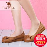 【新品】camel骆驼女鞋平底鞋单鞋2016春季新款休闲蝴蝶结女鞋