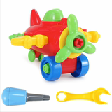 儿童拆装工程车玩具车 塑料积木拼插组装益智男孩小汽车飞机玩具