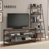 宜家电视柜创意铁艺实木柜家具简约设计定制实木卧室电视机柜北欧