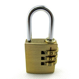 优质全铜密码锁 安全3位密码小挂锁 防盗门窗锁MG253 包邮
