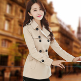 女式风衣2016年春秋新款女装韩版修身显瘦休闲大码短款长袖外套