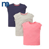 mothercare英国3件装宝宝短袖T恤夏季婴儿女童百搭棉质T恤
