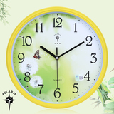 北极星卡通钟表静音空调挂钟创意石英钟现代时钟出卧室壁钟电子表
