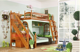 二层床实木双层床欧式儿童高低床上下床美式母子床公主床小屋床