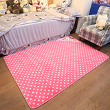 新款HELLO KITTY波点珊瑚绒蝴蝶结大地毯卧室地毯客厅地毯床前毯