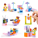 女孩子积木拼装玩具儿童塑料拼插益智类组装拆装智力6-8-10岁以上