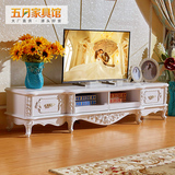 欧式电视柜 法式实木电视机柜 白色烤漆茶几电视柜组合田园影视柜