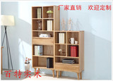 日式全实木书架橡木书房家具书柜橱组合环保展示架简约置物架特价