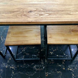 式仿古茶几中式客厅办公茶桌创意休闲实木茶桌椅组合原木餐桌子美