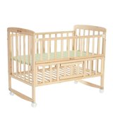 【苏宁易购】CHBABY婴儿床实木无漆带蚊帐可做摇床105 环保儿童床