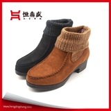 恒鼎盛冬季时尚女靴短靴15年新款老北京布鞋女鞋套筒二棉鞋矮靴子