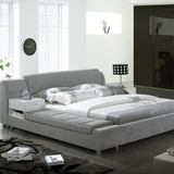 韩式布床布艺床榻榻米床1.8米可拆洗布床双人床简约现代软床婚床
