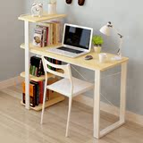 高档电脑桌实木创意桌椅碳化钢桌椅欧式电脑书桌置物桌收纳桌办公