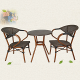 家具户外桌椅咖啡星巴克套件桌椅户外藤椅庭院阳台桌椅铝制桌椅伞