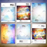 [017]唯美梦幻宣传页封面设计画册几何图案清凉卡片背景AI素材