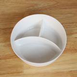 波炉陶瓷快餐盘分隔碗三格碗饭盒便当带盖分格盘碗 保鲜碗盖微