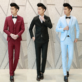 2015新款西服套装男士三件套男韩版商务修身小西装305-XY05-P210