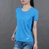 NIKE Pro 夏季女子跑步运动训练健身衣紧身衣短袖T恤 725715-010