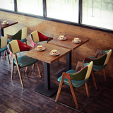 复古 咖啡厅桌椅 北欧工业风 loft 酒吧茶甜品店茶餐厅桌椅组合