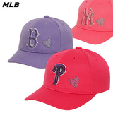 MLB韩国专柜代购 直邮 15冬季儿童款棒球帽 可爱时尚爱心钻帽童帽