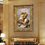 正品纯手工临摹手绘欧式油画世界名画拿破仑客厅玄关别墅壁装饰画