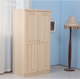 实木衣柜 简易 可定制二三四门 简易大衣橱 组装松木衣柜卧室特价