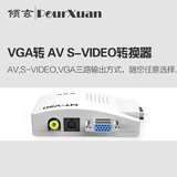 VGA接口转S端子电视转换器VGA转AV1920P转换器PC转TV电脑转电视