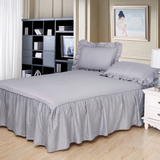纯棉纯色床裙单件 全棉床罩床套床盖1.5米1.8m单人双人床床群夏季