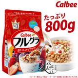 包邮现货日本Calbee卡乐比水果颗粒果仁谷物营养儿童麦片800g免煮