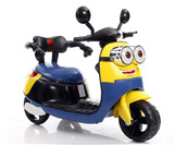 儿童电动车2/3岁宝宝摩托车三轮车可座玩具车小黄人可充电带早教