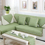 现代简约亚麻纯色沙发垫布艺防滑坐垫四季通用组合沙发套罩巾定做