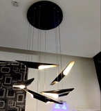 时尚新古典乐器系列加厚铝材管LED装饰客厅餐厅圆形5管吊灯