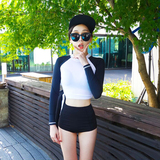 斯密达-韩版专柜的代购长款女游泳衣 运动款显瘦遮阳温泉泳衣