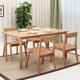 餐桌纯实木白橡木小户型长方形家具简约现代原木4人6人餐桌饭桌