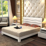 特价环保简约现代松木床实木床 双人实木床1.5 1.8米成人床 包邮