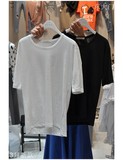 韩国进口东大门代购女装BLISS-S 新款左/右色净版短袖T恤