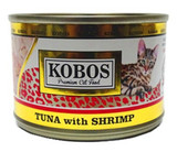 美国KOBOS猫罐头156g进口猫罐头金枪鱼加虾湿粮罐猫零食/10罐包邮
