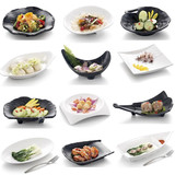 不规则盘子黑色寿司刺身盘凉菜盘仿瓷餐具甜品沙拉点心小吃烤肉碟