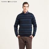 TommyHilfiger 男装复古风几何印花长袖针织衫-0887862255KW