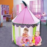 室内外粉红色公主帐篷儿童3岁过家家游戏屋玩具屋家用折叠蒙古包