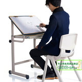 育才学生课桌 美术桌升降 培训班中小学生 绘画桌可调升降桌