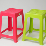 健安塑料凳子餐桌凳条纹高凳塑料坐凳加厚型时尚欧式餐厅凳椅特价