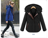 2015Fashion Hooded Thick women warm winter jacket overcoat