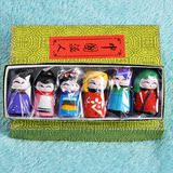 六个中国小泥人娃娃 民间手工艺品外事绘画泥塑礼品 少数民族特色