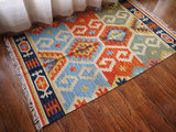 95*155cm地中海波西米亚风格手工编织基利姆地毯/茶几客厅地毯