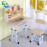 佳尚实木儿童学习桌书桌可升降桌椅套装小学生书桌儿童课桌写字台