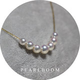 【pearlboom】簇放|日本akoya海水珍珠18K金多戴法可调节项链