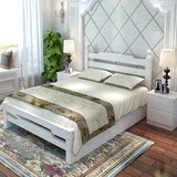 欧式床白色实木床双人床1.8米卧室单人床1.5米公主床1.2米儿童床